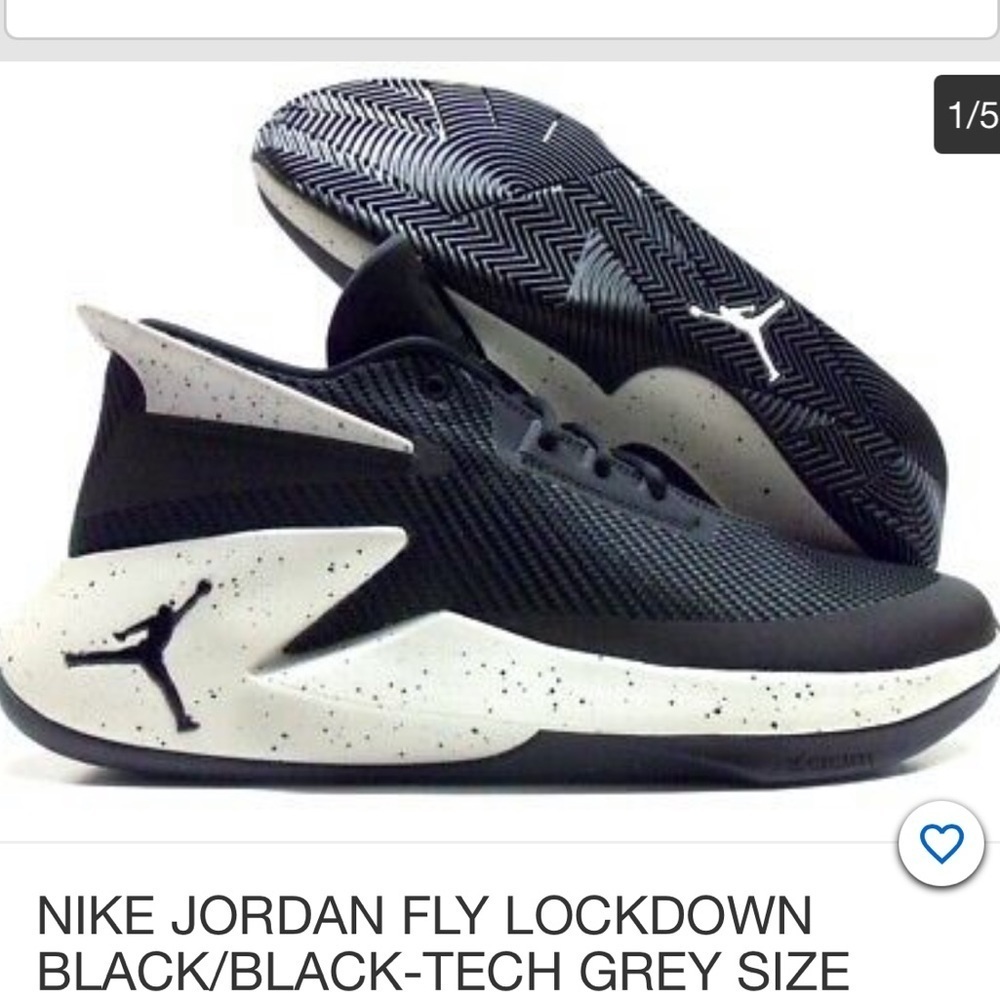 NIKE JORDAN FLY LOCKDOWN BLACK-TECH SIZE 5Y